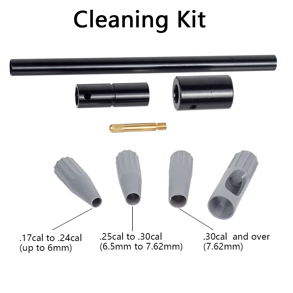 

8Pcs Universal Cleaning Kit. for Gun Calibrator 6mm 7.62mm 17Cal .22Cal .30Cal Bore Guide Brush Tactical Hunting Gun Accessories