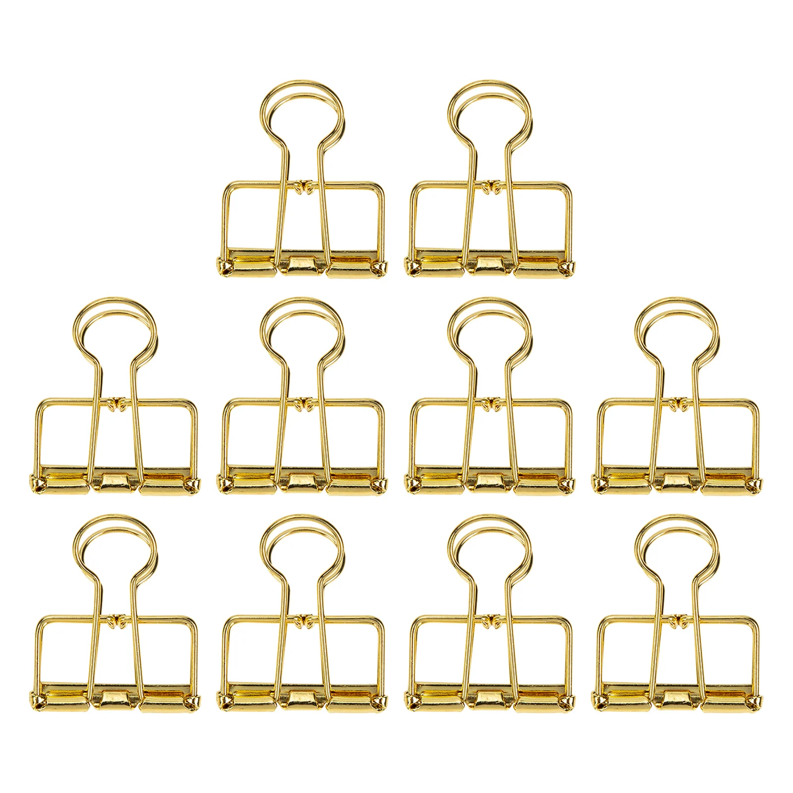 

10 Pcs Gold Dovetail Clip Binder Clips Decorative Extra Large Medium Paper Clamps