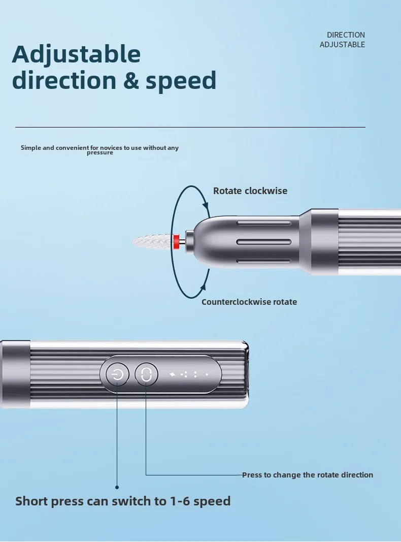 เครื่องขัดไฟฟ้าฐาน Manicuris แบบพกพา