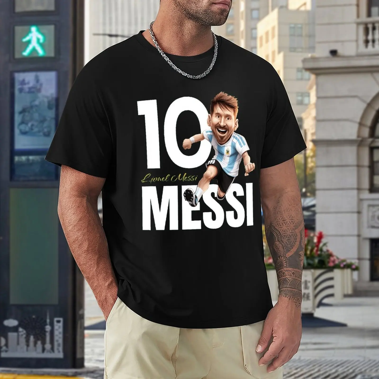 CELEBRATION Lionel And Andrés And Messi And Argentina No.10 GOAT Caricature 24 Novelty Tees Top Quality Activity Competition USA