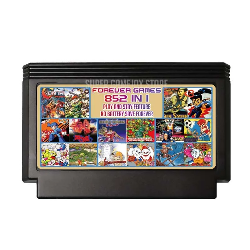 The Latest 2024 DUO GAMES OF NES 852 in 1(405+447)Game Cartridge for NES Console  Total 852 Games 1024MBit Flash Chip in Use