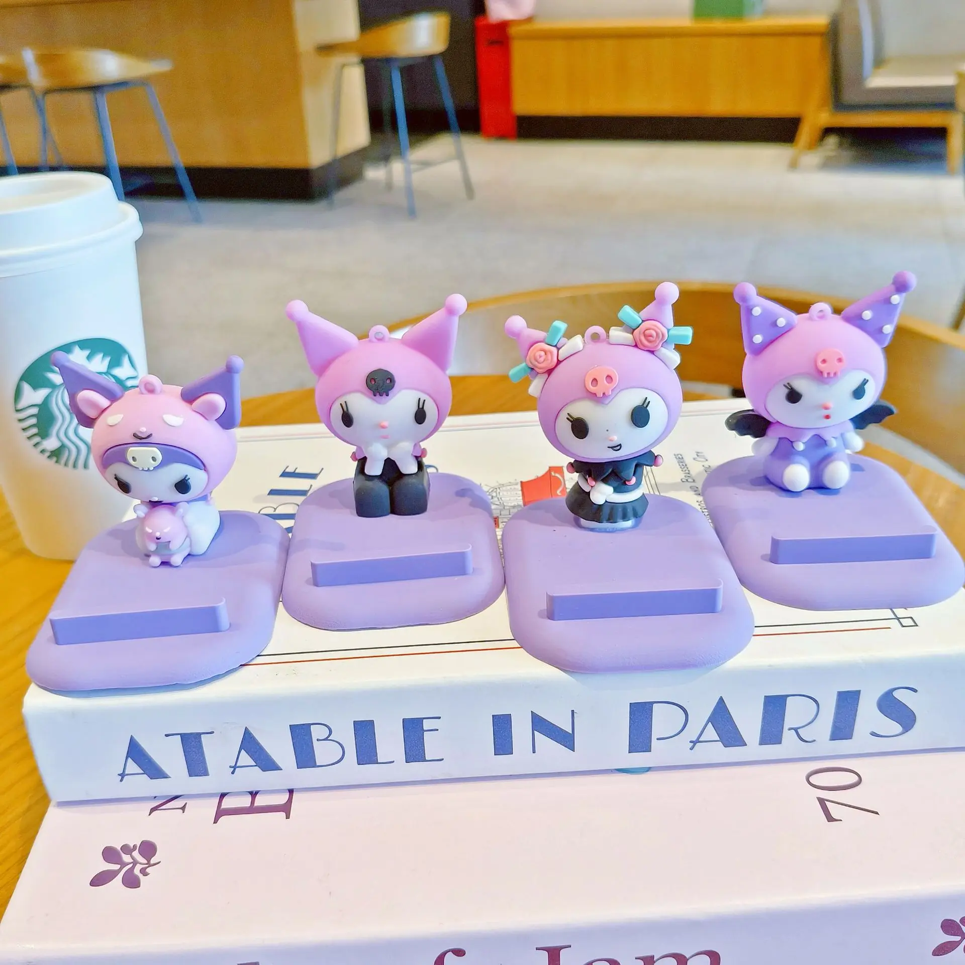 

Sanrio Kuromi Cell Phone Holder Cute Anime Characters Mobile Phone Tablet Stand Kuromi Desktop Phone Stand Ornaments Accessories