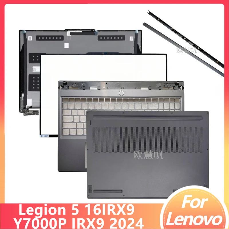 

M New for Lenovo Legion 5 16IRX9 Y7000P IRX9 2024 Laptop LCD Back Cover Front Bezel Palmrest Upper Cover Bottom Case Hinge Cover
