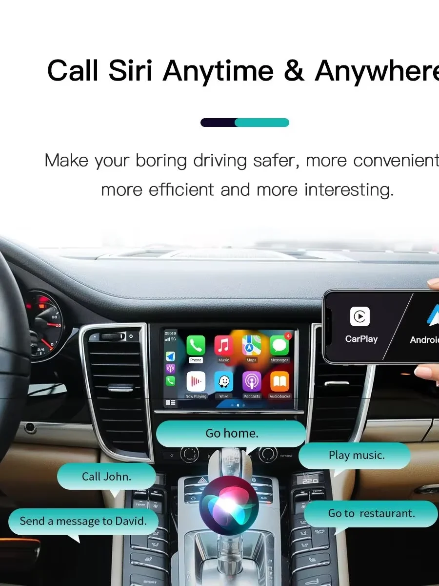 AUTOABC Kabelloses Carplay Android Auto Modul Adapter Für PCM3.1 System Porsche Panamera Cayenne Macan Cayman Boxster 911 991 718