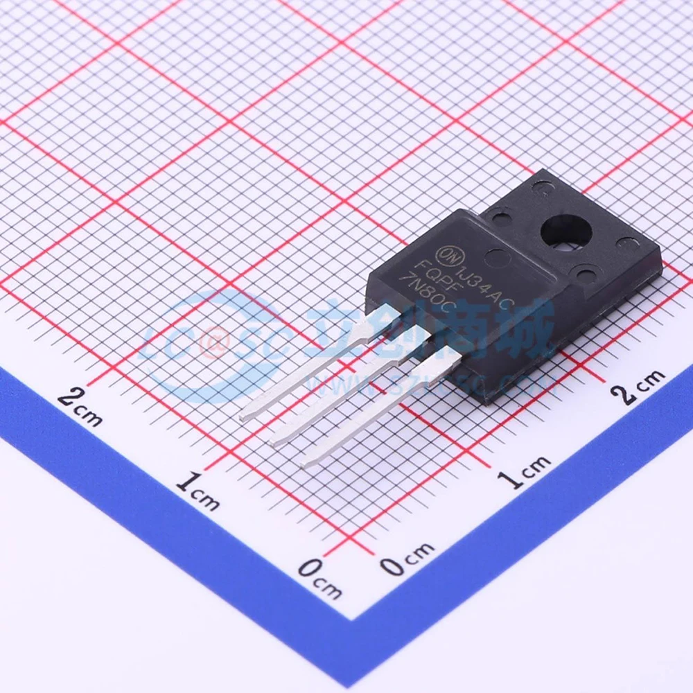 元のフィールド効果トランジスタfqpf7n80c、nチャンネルモストランジスタ、7n80cスイッチモード電源装置、800v、6.6a、56w、ロットあたり10個