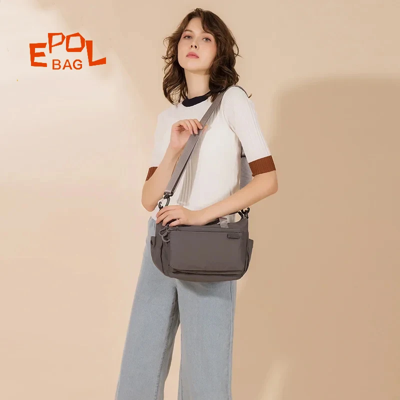 

EPOL Handbag Women Lightweight Sport Bags Nylon Waterproof Crossbody Bag Large Capacity Canvas Women's Shoulder Bags 2802-01