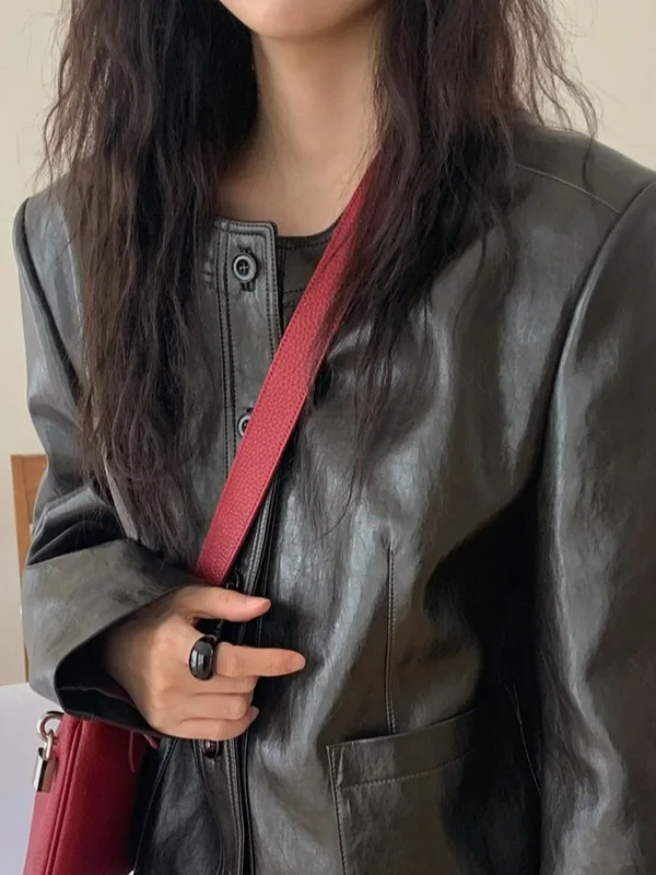 الكورية Sle الراقية بو الجلود Jaet المرأة جولة Ne زر واحد هونغ كونغ Sle خمر شخصية الأعلى