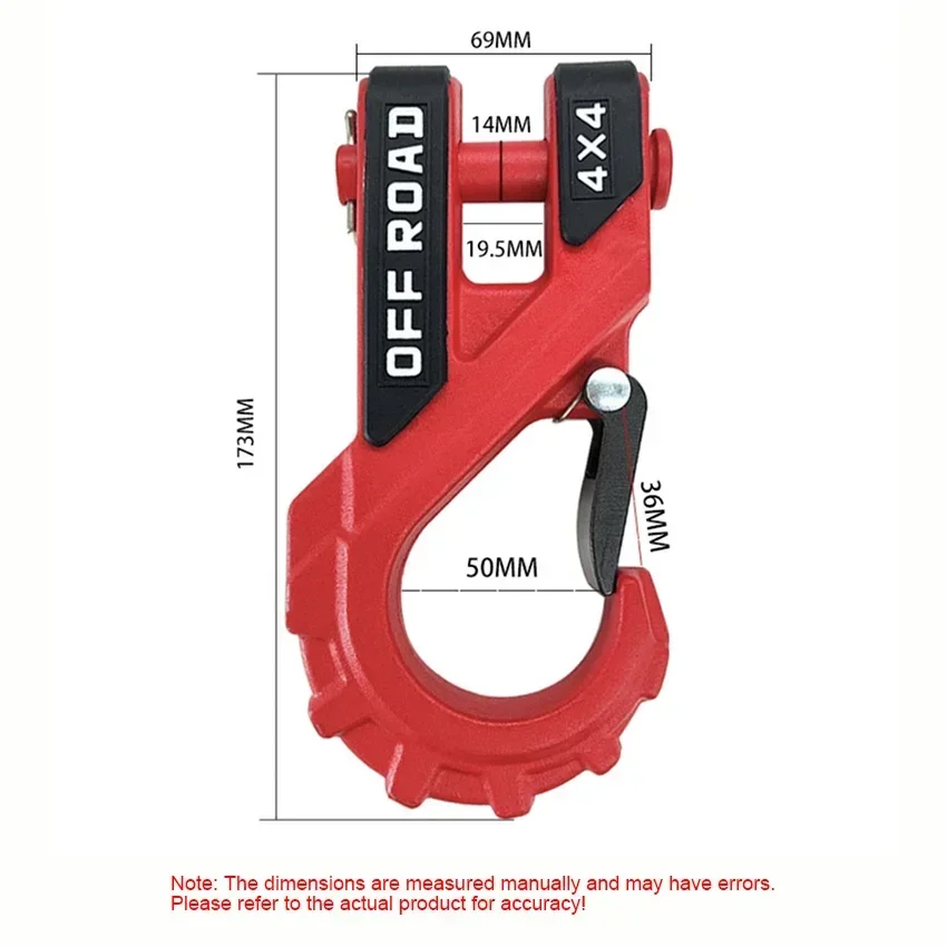 

Upgrade Heavy Winch Hook Duty Max 20T Winch Tow Clevis Trailer Hook For Synthetic Rope Winch Cable