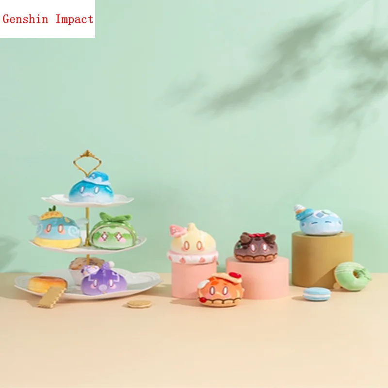 

New Game Genshin Impact Anime Peripheral Slime Series Two-Dimensional Dessert Party Pinch Music Accessories Dolls