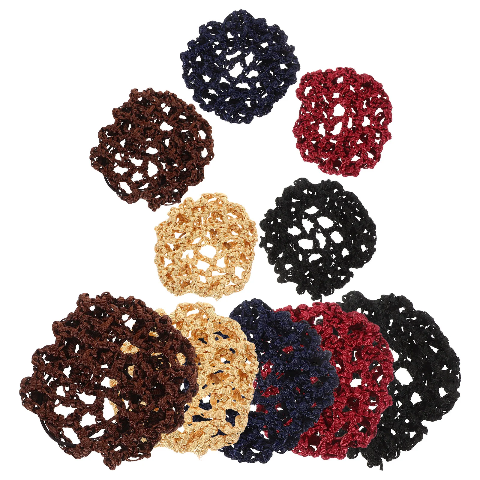 10pcs Hair Bun Covers Hair Wraps Hair Styling Tools Hair Net Bun Covers Stewardess Hair Accessories bun holder