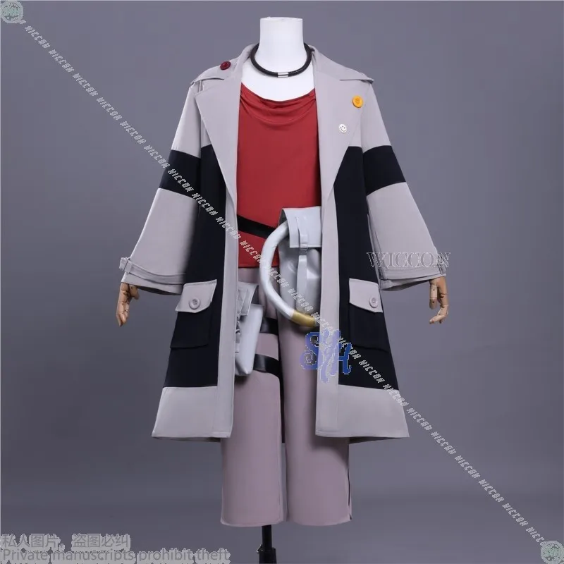 Anime Enjin GACHIAKUTA 코스프레 의상 전투 유니폼 펑크 귀걸이 코트 잘 생긴 풀 슈트 가발 남자 할로윈 맞춤형 롤 플레잉