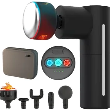 Body massage gun hot cold compress muscle relaxation relieve fatigue fascia massage machine mini size massage gun for home