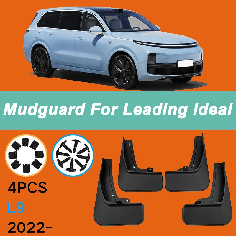 

For Leading ideal L9 2022 Automotive Tire Mudguard Waterproof Prevent Mud Splashing Car Mud Flaps Fender Trim 4pcs Accessories