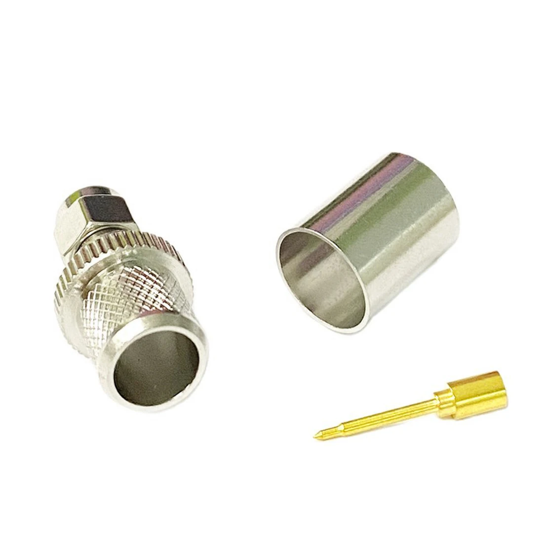 1pc New SMA Male Female RF Coax Connector Crimp For LMR400 RG8 Cable Wire Terminal 50Ohm Straight Nickel-plated