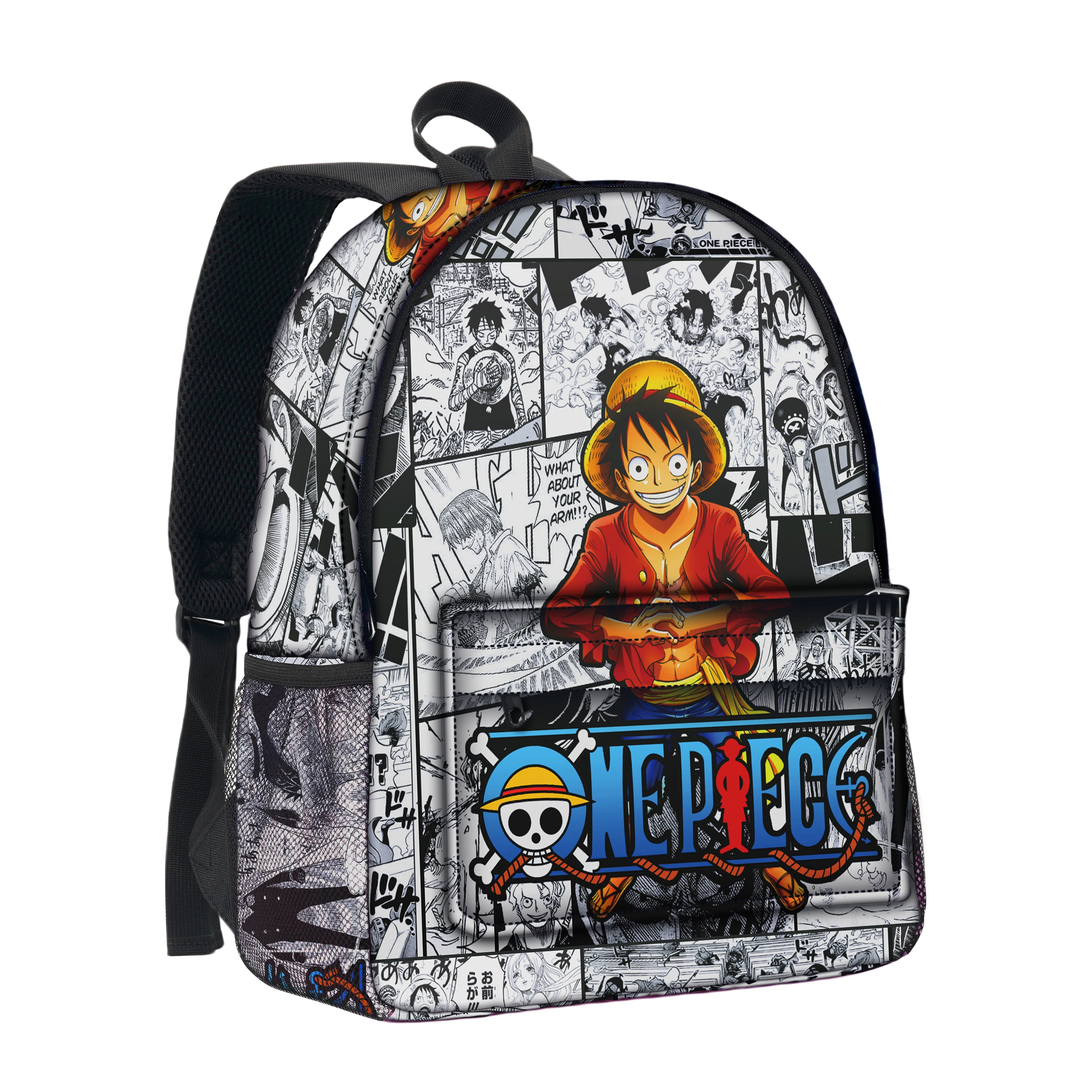ONE PIECE Monkey D. Luffy Schoolbag Pencil Box Boy Girl Backpack Youth Large Capacity Portable Rucksack Anime Student Backpack