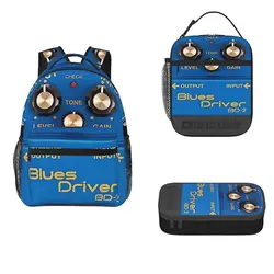 Boss Blues Driver BD-2 Overdrive Bluesbreaker Guitar Pedal Dirty Backpacks Bookbag Rucksack Lunch Bag Pen Bag Three-Piece Set