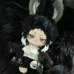 20cm Anime Bungo Stray Dogs Ryunosuke Akutagawa Handsome Attribute Cosplay Soft Plush Doll Body Dress Up Stuffed Plushie Toys
