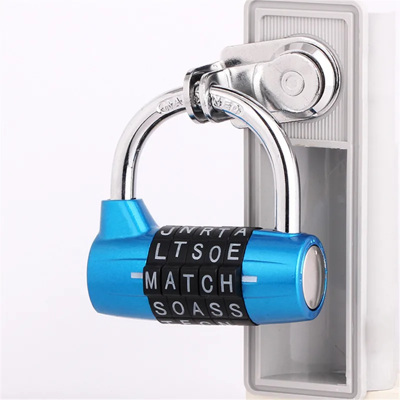 50Pcs 5 Dial Letter Combination Password Padlock Zinc Alloy Number Lock Travel Luggage Cabinet Suitcase Security Locker