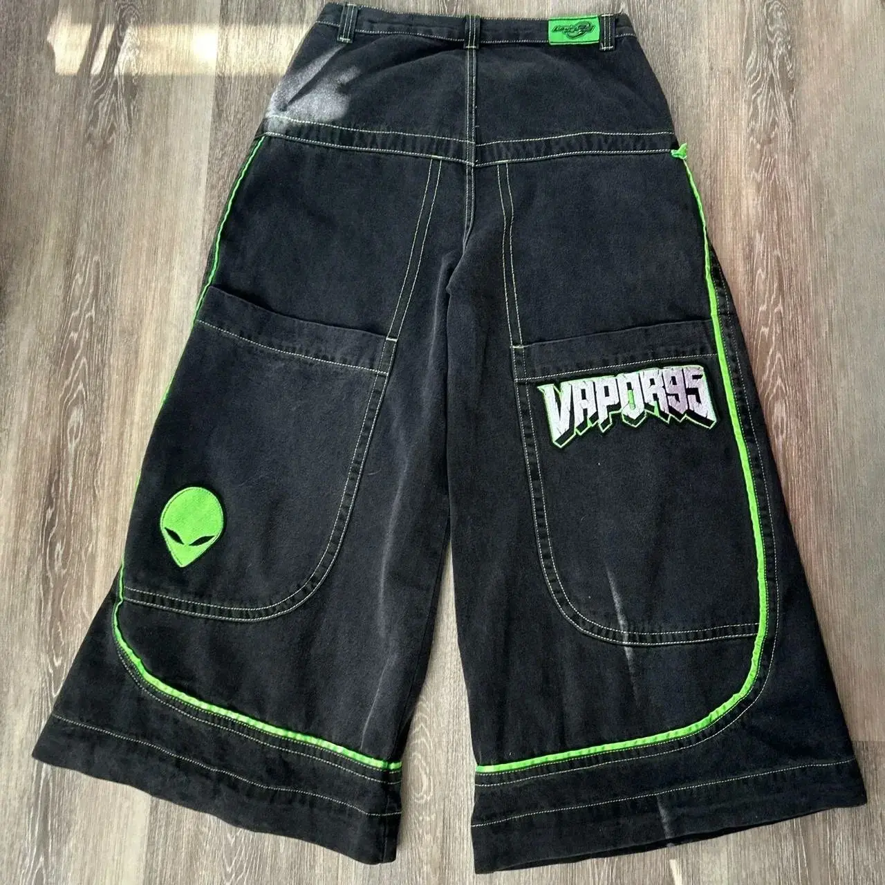 

Spring Autumn European American Wideleg Loose Jeans Men's Casual Comfortable Fit Durable Polyester Dstring Neutral Jeans