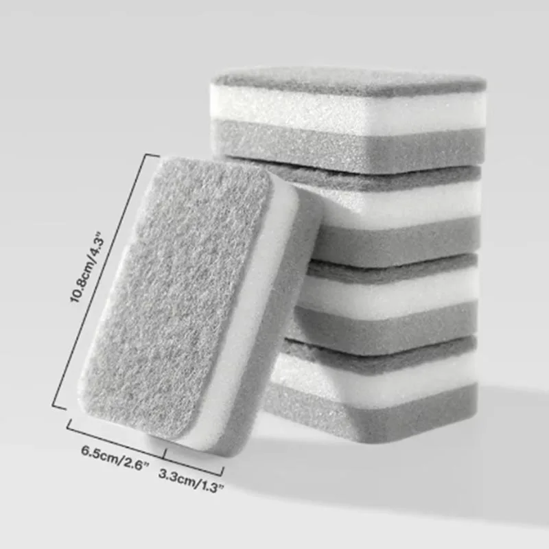 5/10/20pcs Double-sided Cleaning Sponges Pan Pot Cleaning and Maintenance Washing Sponges Household Scouring Pad Kit Tools Brush