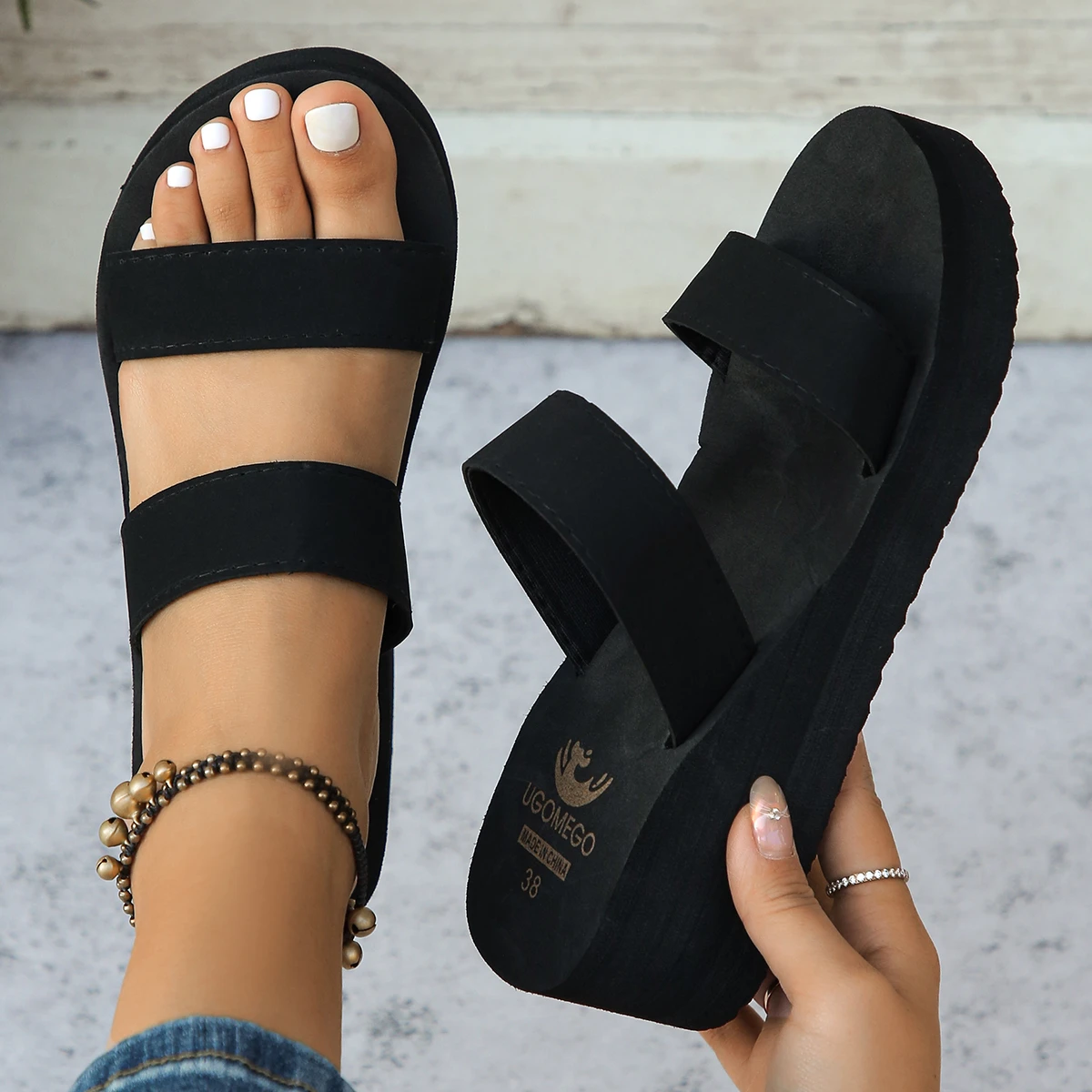 Women Platform Wedge Sandals Ladies Fashion Summer Slippers Woman Flip Flops New Women\'s Thick Bottom Shoes Heels Beach slippers