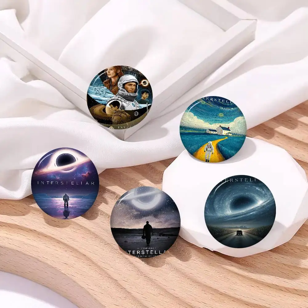 Movie Interstellar Anime Photo Brooches Creative Round Badge Gifts Pins