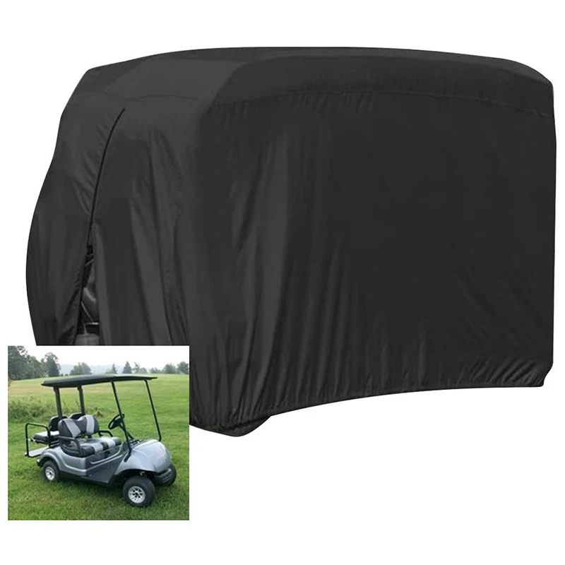 2 Colors 2/4 Passenger Seat With Zipper Car Cover Sunshade Waterproof Dustproof Sightseeing Car Cover For Golf Car