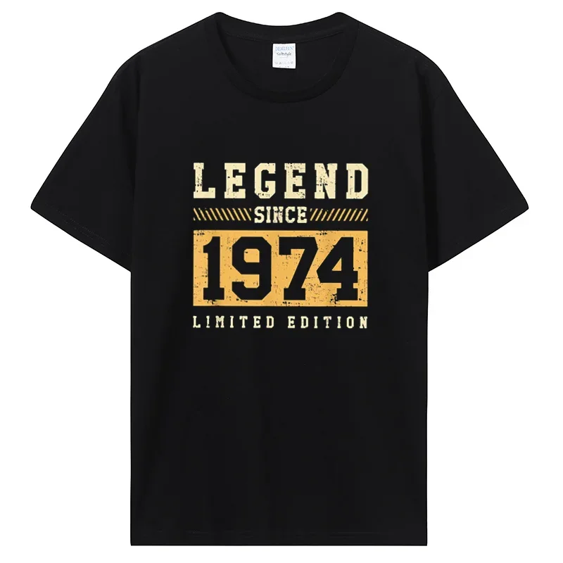 Old Vintage 1974 Birthday Decoration Men  T-Shirt Wife Husband B-Day Presents Sayings Quote Graphic T shirt Clothing  New Ar
