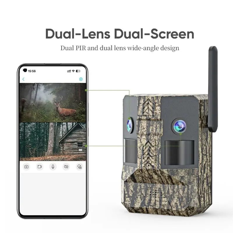 [NEW A09R!】 EU Version 6MP 180° Ultra Wide View Angle 4G Solar Trail Camera 4G SIM Card Hunting Wildlife Camera - view 5
