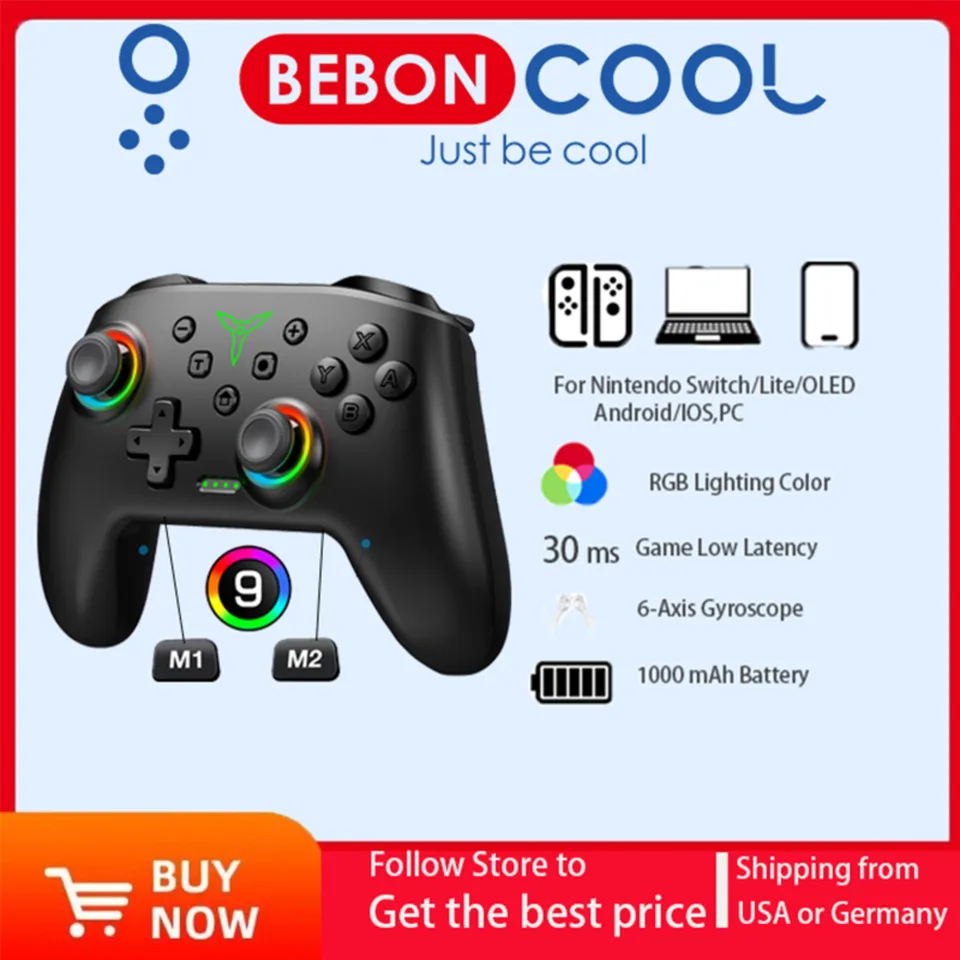 BEBONCOOL Wireless Bluetooth Game Controllers for Switch