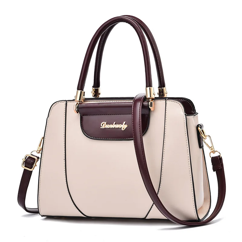Ladies Large Capacity Fashionable Elegant Handbag New Street Style Single Shoulder Crossbody Bag Color Block Ladies Bag