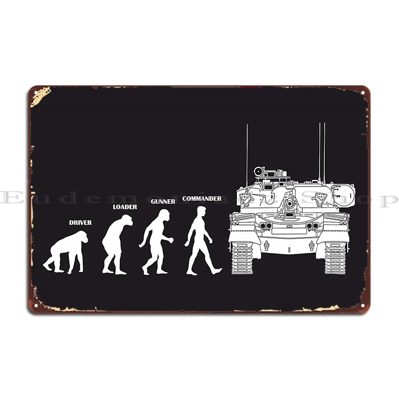 The Comic Crew Of The Chieftain Tank Metal Signs Wall Cave Mural Party Customize Wall Decor Tin Sign Poster