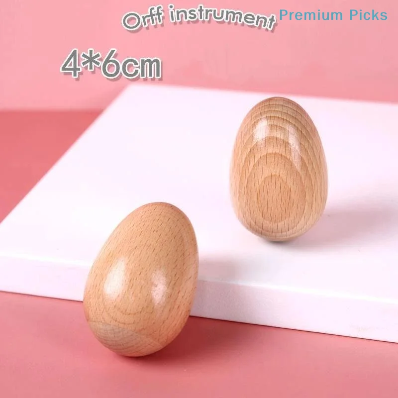 Safe Wooden Egg Shakers Maracas Orff Percussion Set for Toddlers Classroom Live Performance Preschool Music Training Course