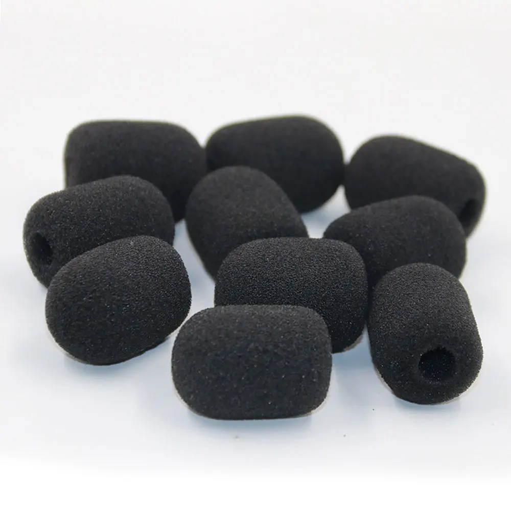 10 Stück Mini-Mikrofon-Schaumstoffabdeckungen, Mikrofon-Schutz, Windschutz-Schwamm, Ersatz für Headset, Geräuschreduzierung, Windschutz für Pop-Filter zur Audioaufnahme – Detail 3