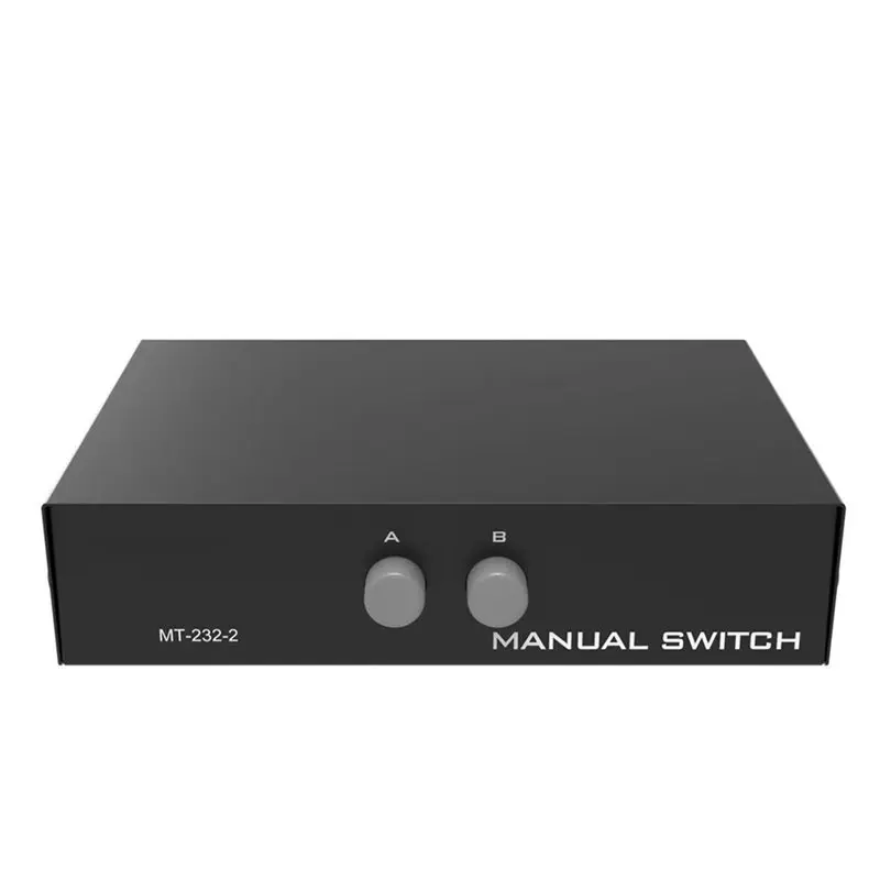 2X RS-232 2 Kinds Of Way Serial 9Pin Switch Manual Sharing Selector In 1 Out-ABIU