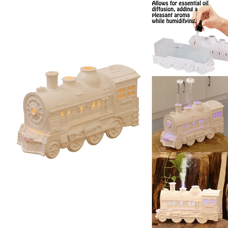 

Train Aromatherapy Diffusers Air Humidifier Mist Maker Fragrance Essential Oil Retro Diffuser Remote Control