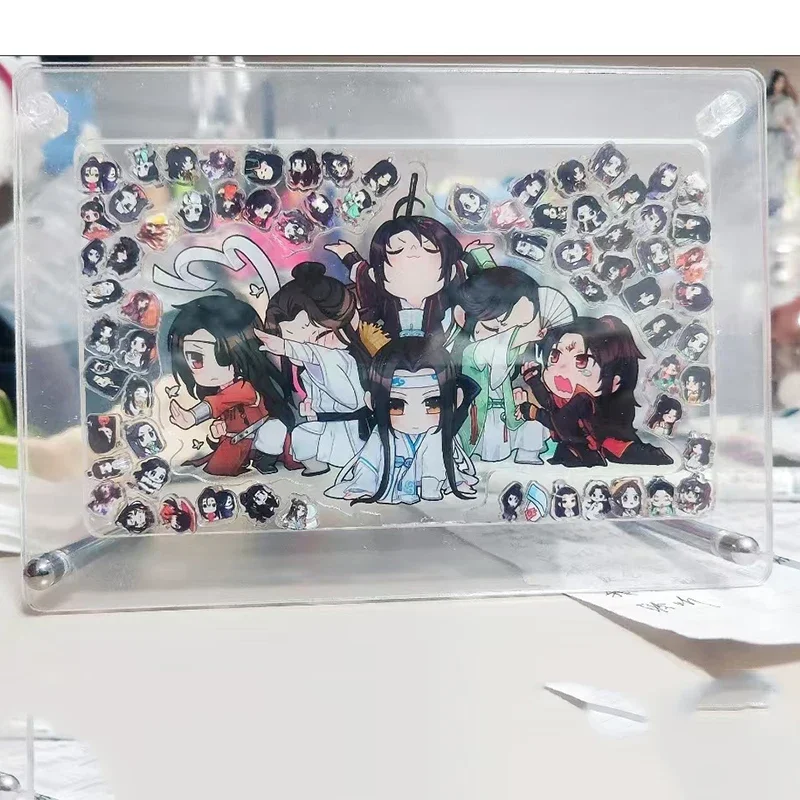10.2*15.3cm Anime Acrylic Sheets Patch Frame Desktop Decor Card Display Stand Keychain Figure Stand Model Protection Case