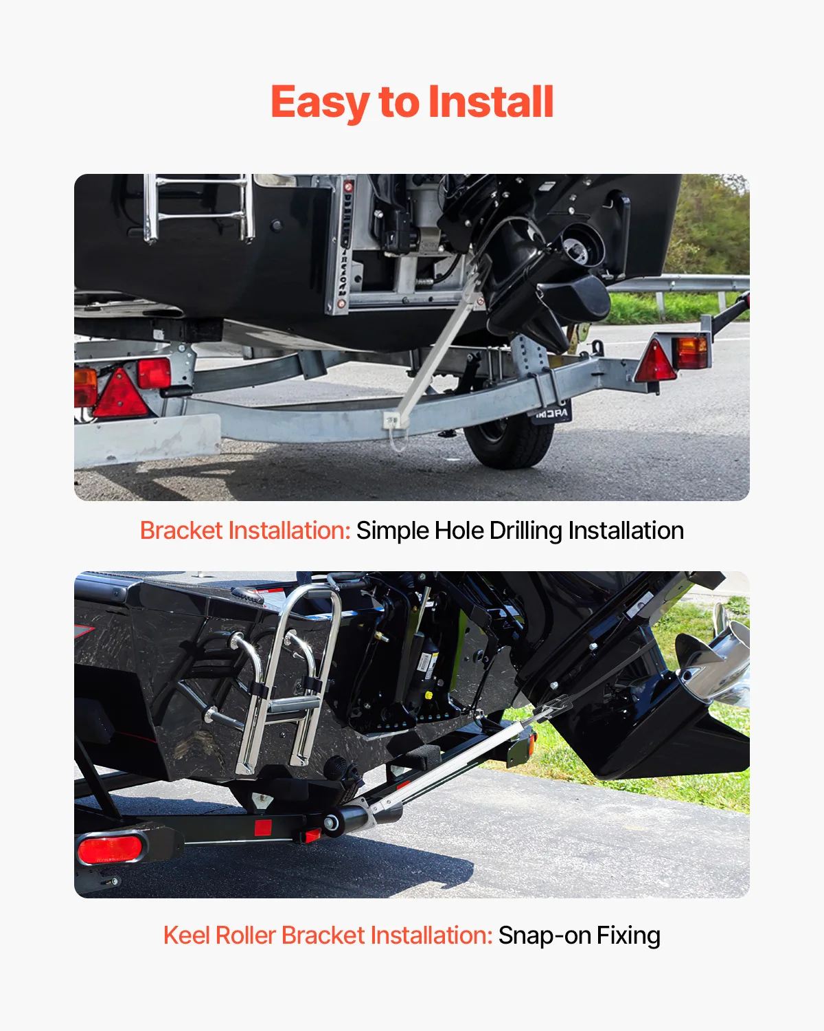 SucceBuy Transom Saver Adjustable Boat Transom Saver with Composite Head Corrosion-Resistant Transom Savers for Roller&Trailer