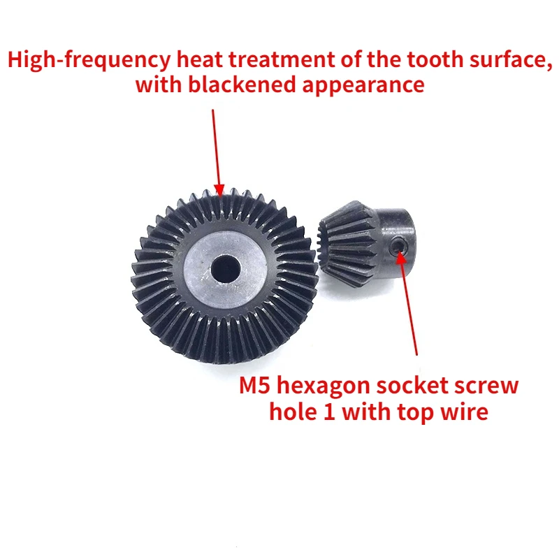 1 Mold 20 Teeth with 40 Teeth 1:2 Inner Hole 6 Tooth Surface Heat Treatment Small 90 Degree Steering Reducer Bevel Gear