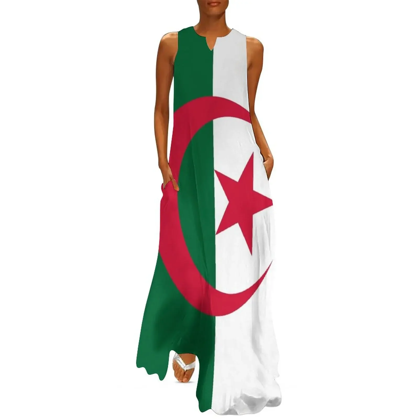 

Flag of Algeria Long Dress african dresses for woman elegant chic wedding evening dresses women clothing 2025 new arrivals Dress