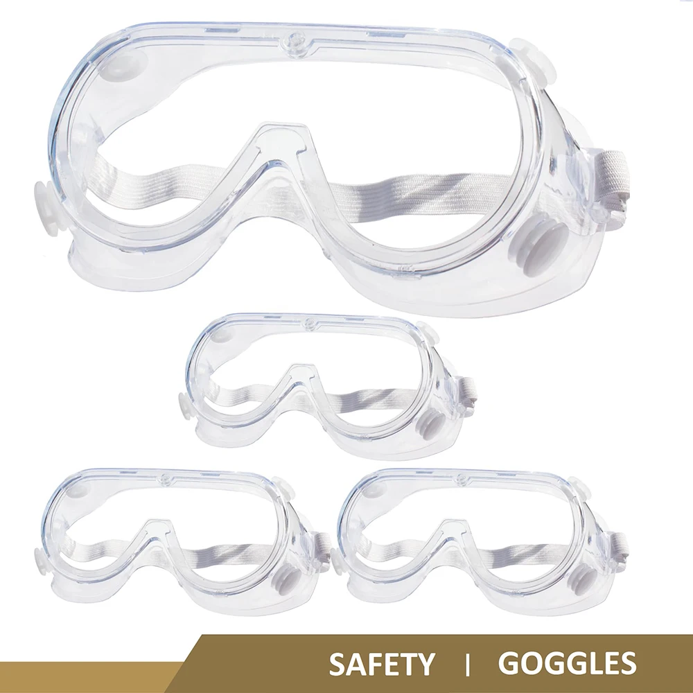 Anti-Fog Protective Safety Goggles Clear Lens Wide-Vision Adjustable Chemical Splash Eye Protection Soft Lightweight Eyewear