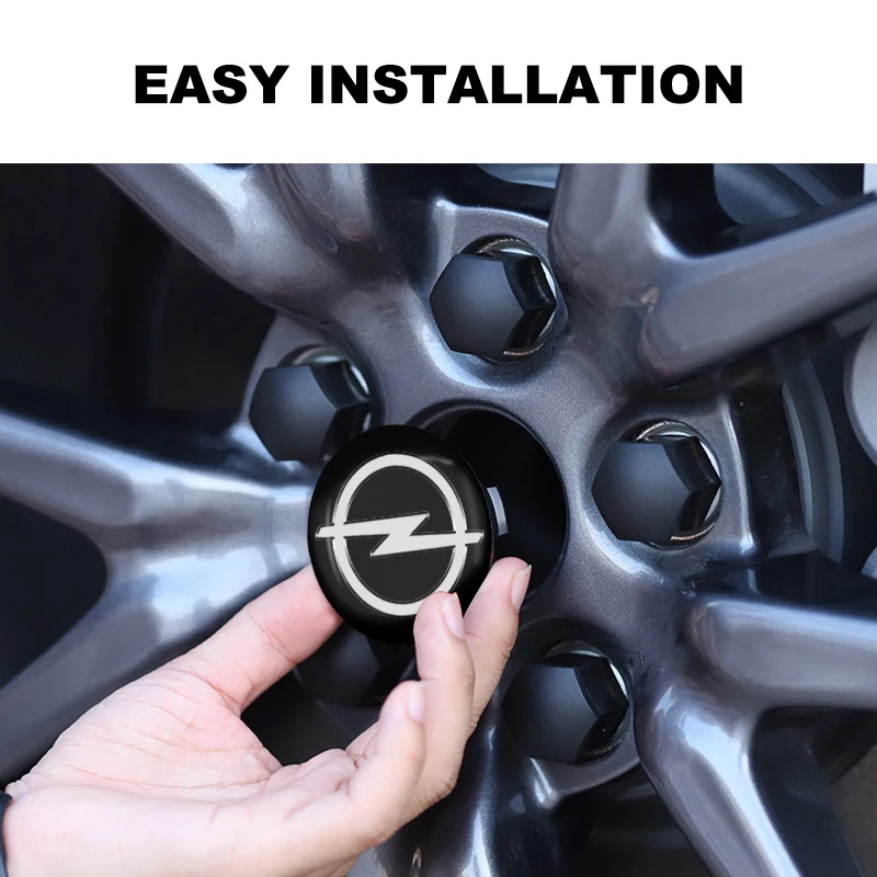 Hub Caps Car Wheel Center Caps Rim Badge Metal Stickers For Opel Astra J Insignia Astra G Corsa Zafira B Mokka Vivaro Meriva view 6