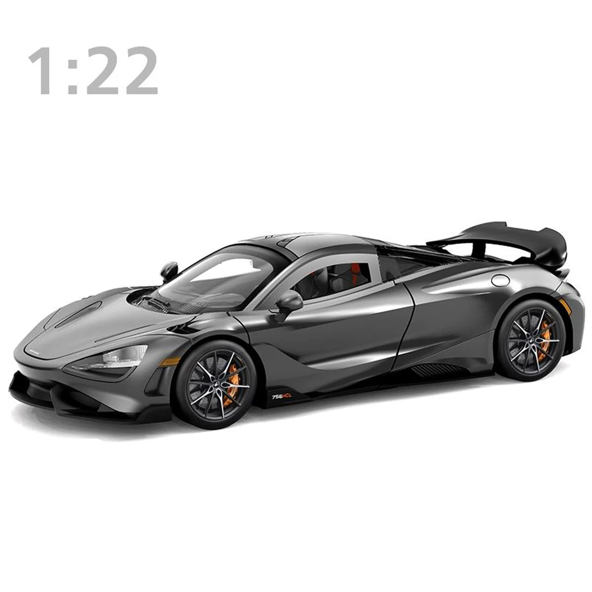 1:22 Scale 720s Car Models Alloy Simulation Model Car Toys with Sound and Light Pull Back Doors Opened Toys for Children Gift