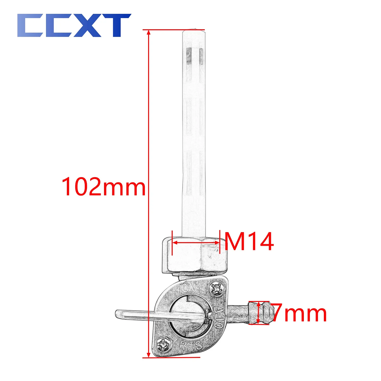 M14 Motorcycle Gas Petrol Fuel Tank Switch Tap Petcock Valve Open/Close Switches For Honda CT125 TL125S Z50 CM185T CM200T CB125S