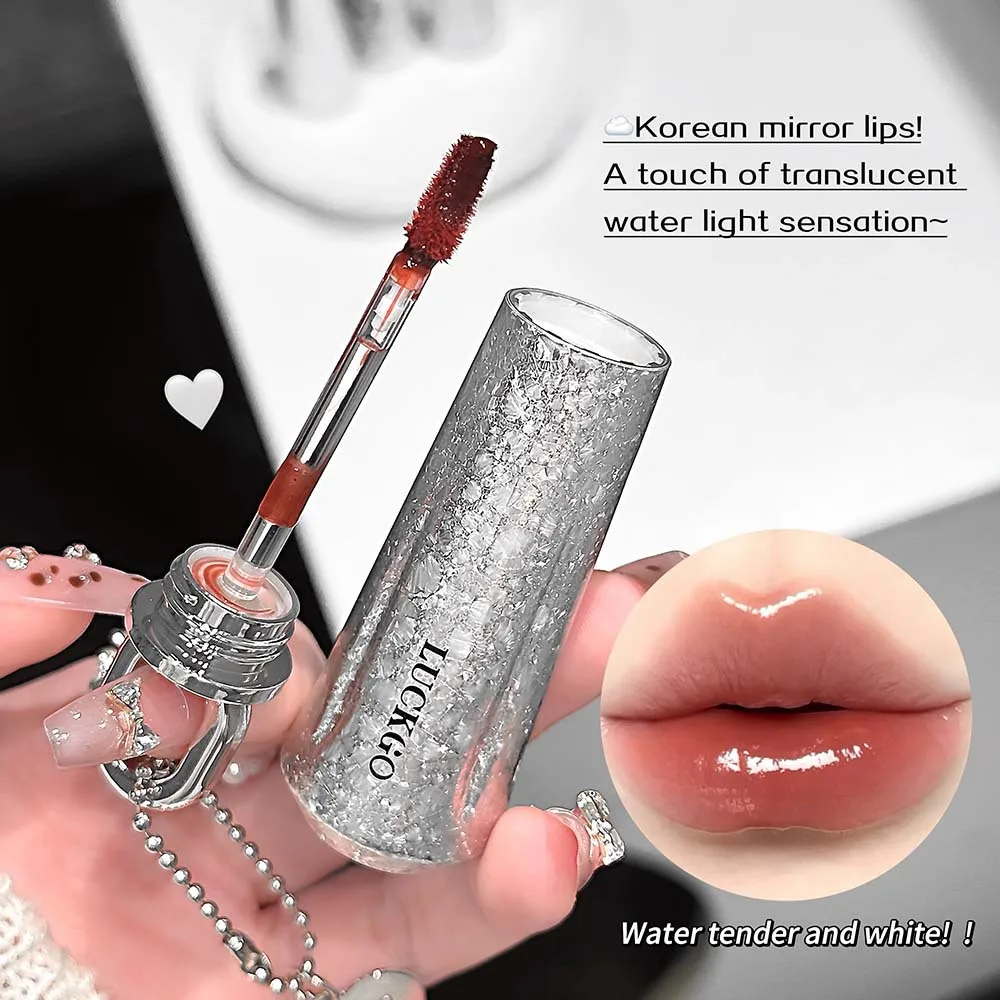 Watery Glossy Lip Glaze Clear Light Moisturizing Hydrating Lip Gloss Mirror Jelly Lipstick Plumping Lips Transparent Lips Makeup