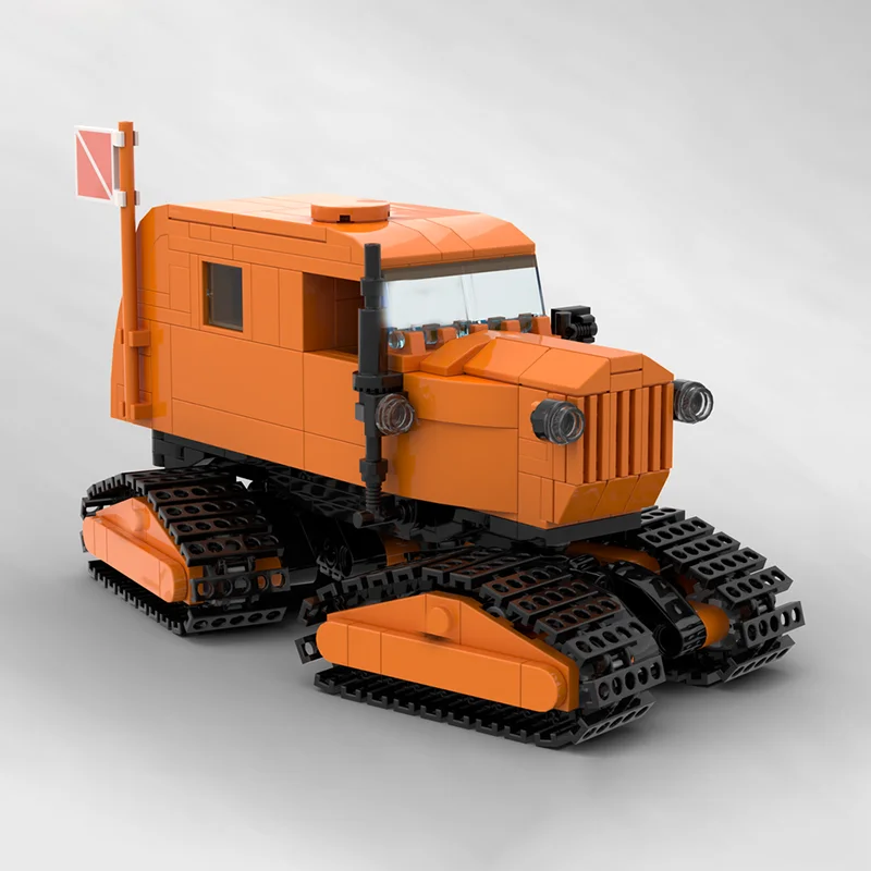 Urban Truck Model Moc Bouwstenen Tucker Sno-Cat Model Technologie Modulaire Stadsauto's Geschenken Bouw DIY Montage Speelgoed