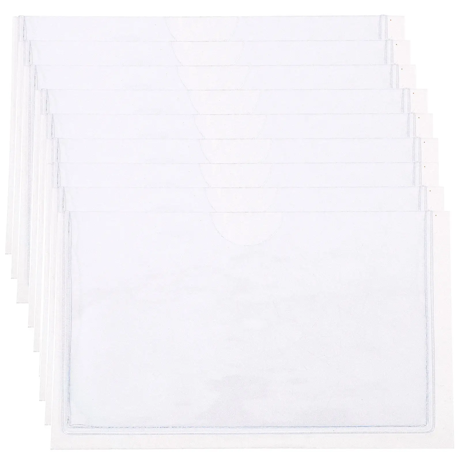 10Pcs Adhesive Parking Permit Holder for Car Windscreen Clear PVC Card Sleeve Parking Ticket Holder Business Id Badge Document