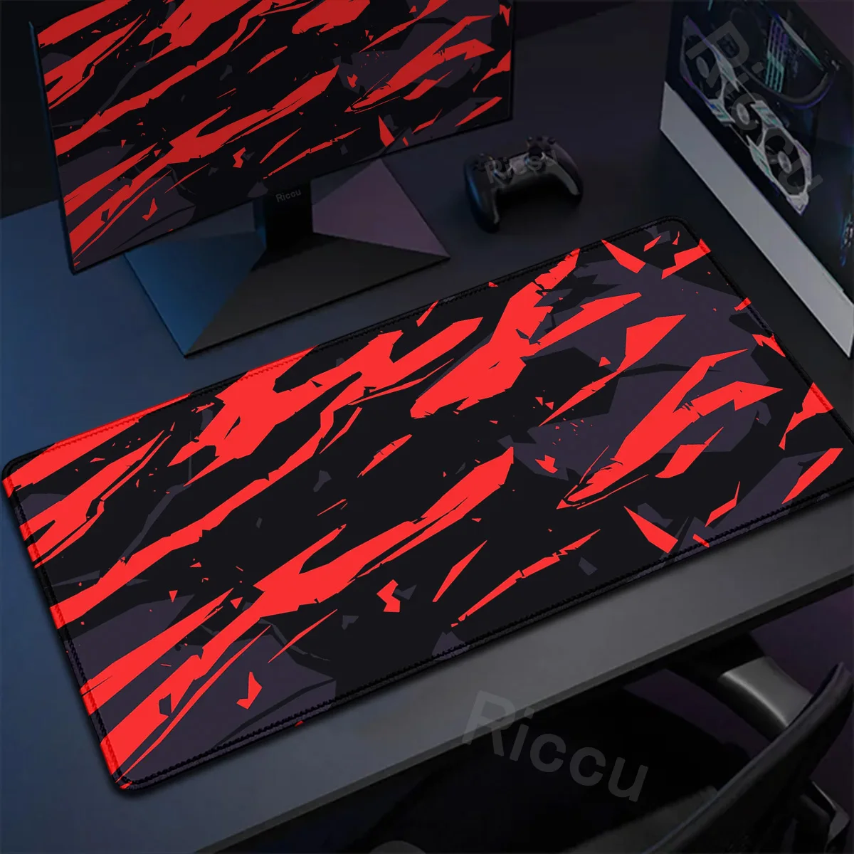 Gaming Mouse Pad Strata Liquid Art Design Desk Mats Natural Rubber Non-Slip Game Mousepad Large Computer Keyboard Protective Mat