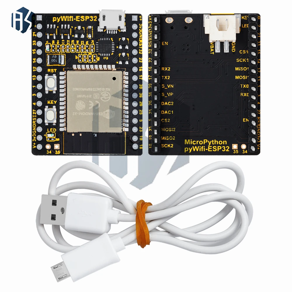 PYWIFI-ESP32 Micro Python IoT WiFi Placa de Desenvolvimento de Aprendizagem DC3.6V-6V ESP32 WROON-32 Módulo Miro-USB WiFi + BT + BLE Módulo MCU