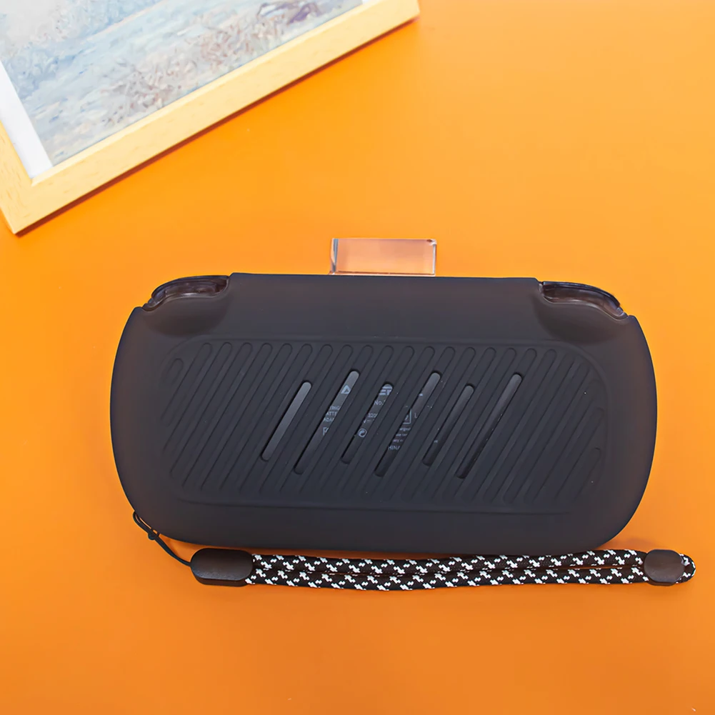 Capa de silicone para anbernic rg40xx h capa protetora imple cor sólida manga protetor escudo capa protetora com cordão